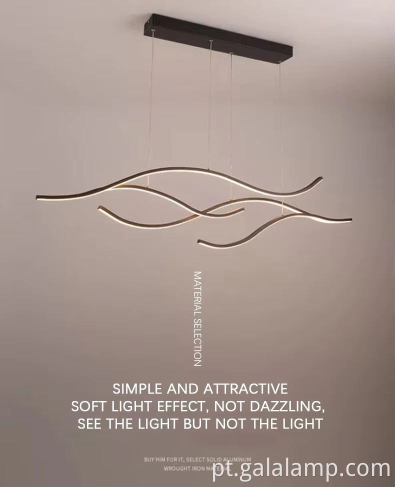 Modern Wave Chandelier for Bar